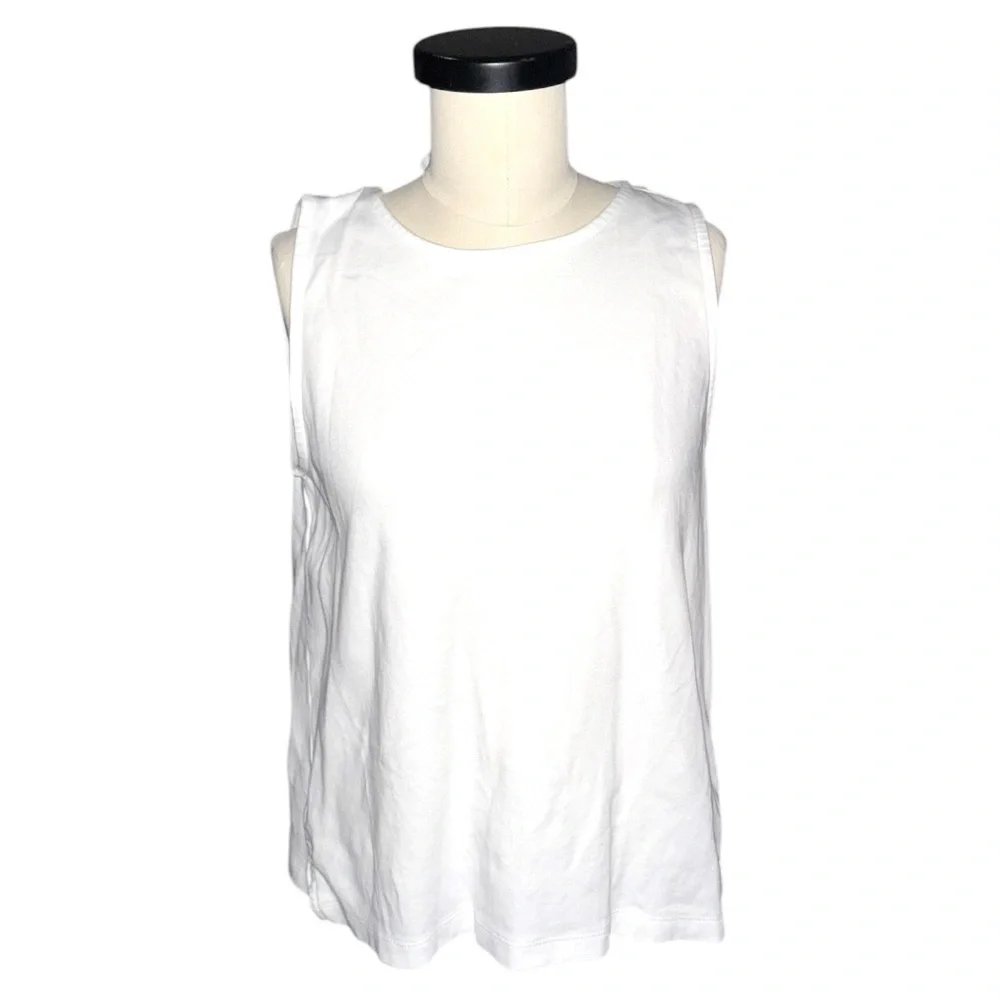 J. Crew White Tie Back Tank Top